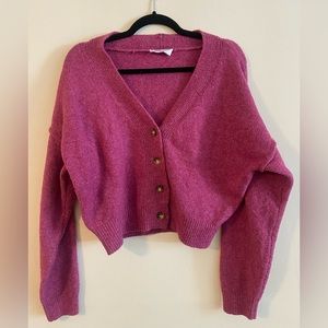 Hot Pink Cardigan - Medium